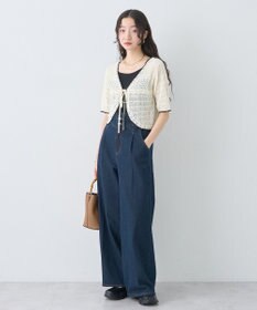 earth music&ecology ハイウエストデニムパンツ