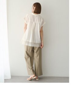 YECCA VECCA 裾レーススキッパーシャツ