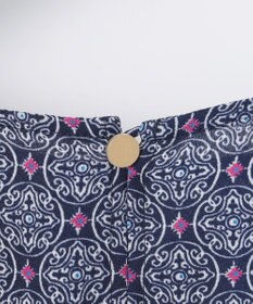 自由区 【洗える・XSサイズあり】アラベスクプリント ブラウス