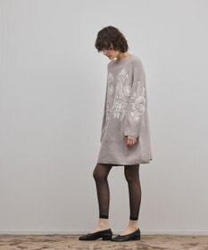 GRACE CONTINENTAL エンブロイダリーニットワンピース