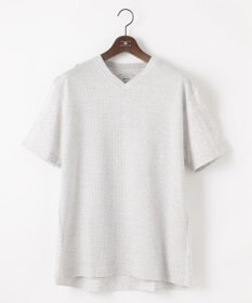 JOSEPH ABBOUD 【キングサイズ・オーガニックコットン使用・日本製】JOEコットンサッカー Vネック Tシャツ