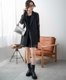 WEGO サイドリボンテーラードベスト