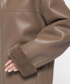 uncrave フェイク ムートン コート（uncrave WHITE）