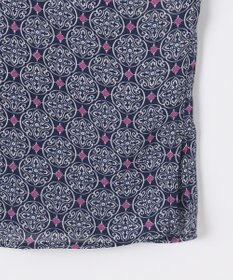 自由区 【洗える・XSサイズあり】アラベスクプリント ブラウス