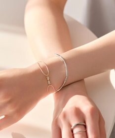 Phoebe 〈金属アレルギー対応〉バブルニュアンスバングル　シルバー/ニッケルフリー