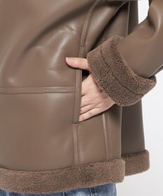 uncrave フェイク ムートン コート（uncrave WHITE）