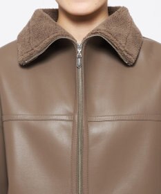 uncrave フェイク ムートン コート（uncrave WHITE）