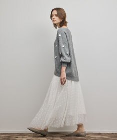 GRACE CONTINENTAL スパンコールニットトップ