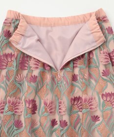 GRACE CONTINENTAL フラワー刺繍チュールスカート