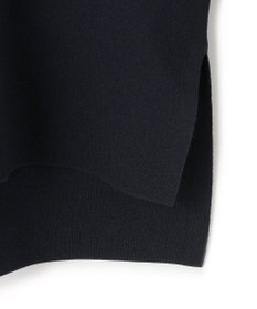 ICB L 【洗える】 シンセティックダブルフェイス スキッパーニットプルオーバー