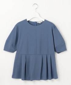 自由区 【接触冷感・UVカット・吸水速乾・抗菌防臭・洗える】ハイツイストポンチペプラム カットソー