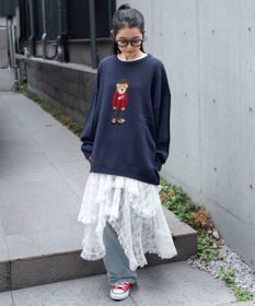 WEGO 【ユニセックス着用ITEM/MLサイズ展開】ジャガードアニマルプルオーバー