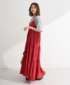 Green Parks シャーリングティアードキャミワンピース