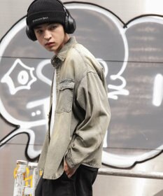 WEGO 【ユニセックス着用ITEM】 デニムBIGシャツ（LS）