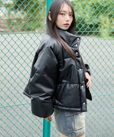 WEGO 【25秋冬新作】PUスタンドパファーブルゾン