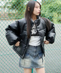 WEGO 【25秋冬新作】PUスタンドパファーブルゾン