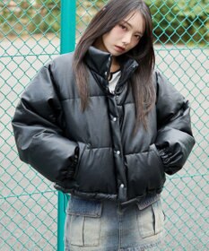 WEGO 【25秋冬新作】PUスタンドパファーブルゾン