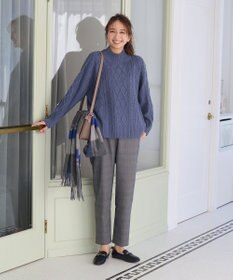 ANY 【6色展開】ソフトアクリルハイネックケーブルニット