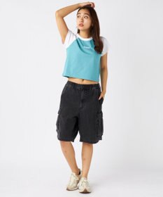 OP／FILA 【Kappa】ショート丈 ラグランミニTシャツ