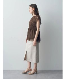 YECCA VECCA チュールギャザーブラウス