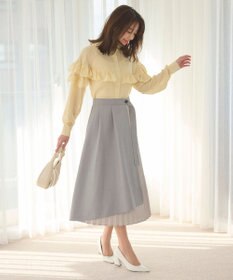 Feroux 【洗える】プリーツコンビ スカート
