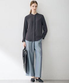 ICB 【6/12-6/28期間限定・受注生産】BackSatinAmunzen バンドカラーブラウス