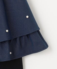 ANY KIDS パール×デニムニットスカッツ