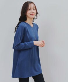 Tiaclasse L 【洗える】バックフレア裏毛チュニック