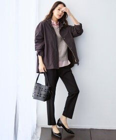 自由区 【新色追加・人気のため再入荷・ウエストゴム】ライトフィールジャージータックテーパード パンツ