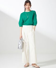 ANY SIS S 【撥水・汗ジミ防止・UVケア・洗える】スーピマスムース クロップド Tシャツ