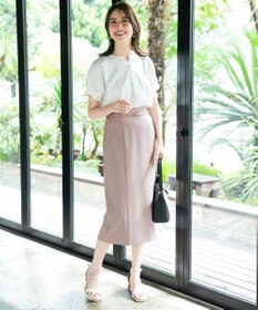 ANY SIS 【美ライン大人T】裾タックゆる プルオーバー