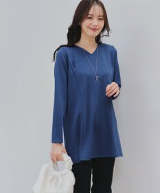 Tiaclasse L 【洗える】バックフレア裏毛チュニック