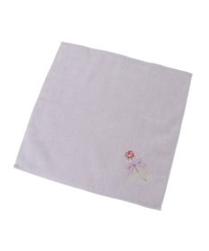 Maison de FLEUR ローズ刺繍タオルハンカチ
