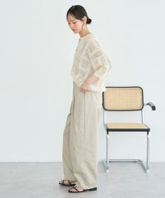 earth music&ecology レーシースキッパーポロニットプルオーバー