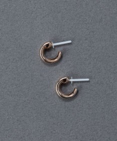 Phoebe 〈金属アレルギー対応〉ストレートラインセラミックポストピアス 定番/シンプル/フープピアス