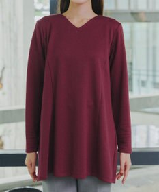 Tiaclasse L 【洗える】バックフレア裏毛チュニック