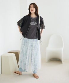 Green Parks 袖メッシュドッキングロゴプルオーバー