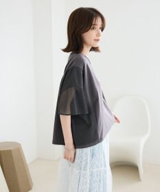 Green Parks 袖メッシュドッキングロゴプルオーバー