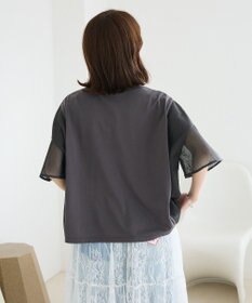 Green Parks 袖メッシュドッキングロゴプルオーバー