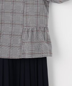 組曲 KIDS 【150-170㎝】グレンチェックジャケット＆プリーツワンピース セット