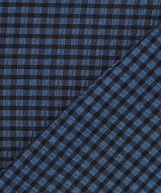 組曲 【先行予約】サッカーギンガムチェック ペプラムブラウス