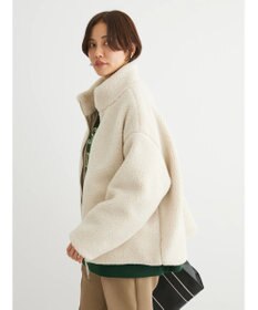 Green Parks スタンドカラーボアブルゾン