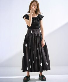 組曲 L 【組曲×setsuko sagittaire】カップ付きフリルTシャツ