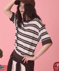 AMERICAN HOLIC 【PENNEY'S】レトロボーダー半袖ニット