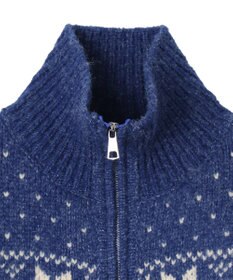 WEGO 雪柄ZIPニット