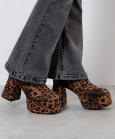 WEGO ストーム付きワイドヒールショートブーツ