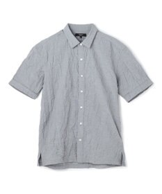 JOSEPH HOMME 【新素材】ランダムプリーツワッシャー　レギュラーカラー半袖シャツ