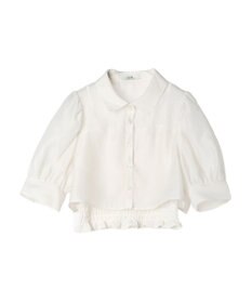 earth music&ecology ＳＥＴ２点シアークロップドシャツ×シャーリングタンク