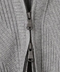 JOSEPH HOMME  新柄【洗える】シルクバルキー　　ハイネックジップアップニット