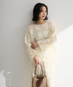 Green Parks レース刺繍プルオーバー